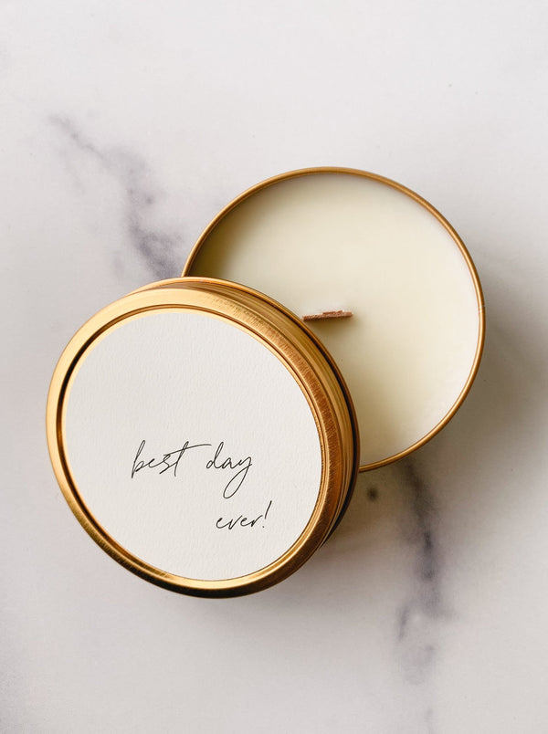 "Best Day Ever!" - Travel Candle
