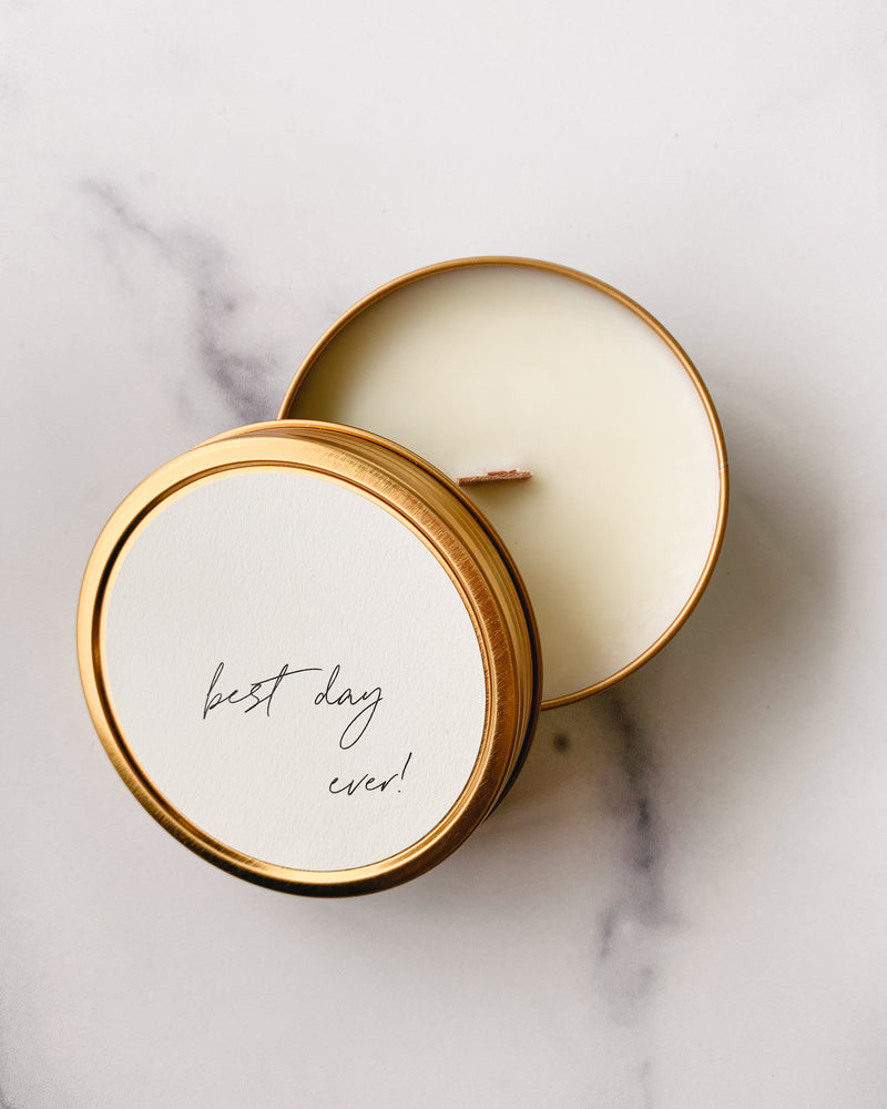 "Best Day Ever!" - Travel Candle