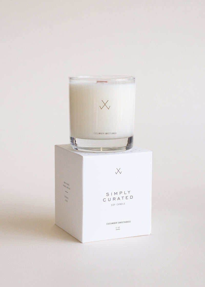 Cucumber Sweetgrass Soy Candle